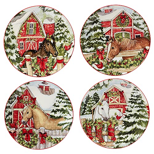 Homestead Christmas Dessert Plates Set of 4 - Medium