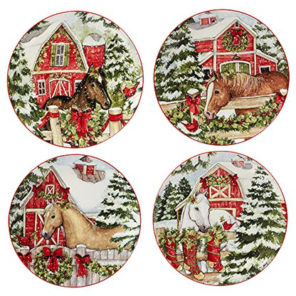 Homestead Christmas Dessert Plates Set of 4 - Medium