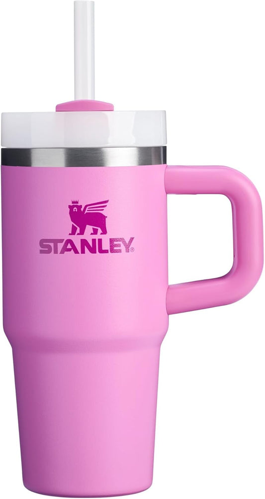 STANLEY Quencher H2.0 Tumbler - 14 oz Insulated Stainless Steel with Handle & Straw | BPA-Free | Peony
