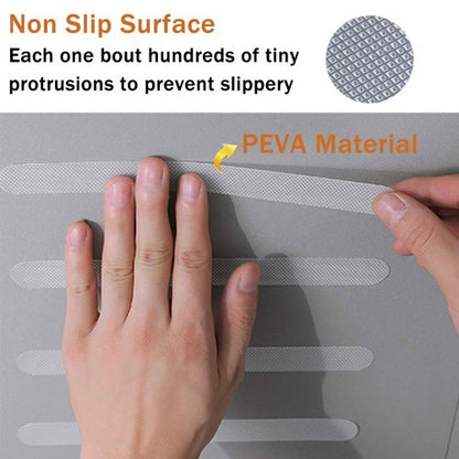 V-TOP 30 PCS Non Slip Shower Stickers, Safety Shower Non Slip Adhesive Strips Treads for Bathroom Floor Tub Stairs Ladders Pools Boats, Bathtub Appliques for Adults & Kids with Scraper (Clear)