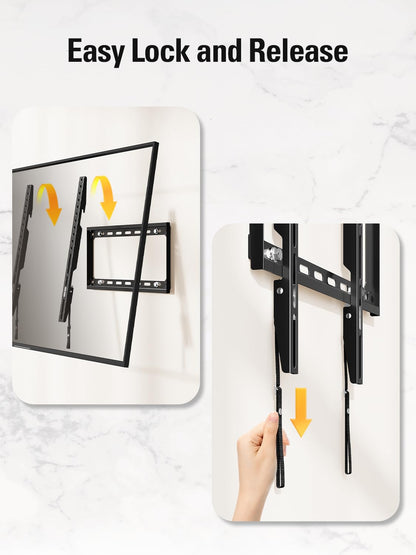 Mounting Dream TV Mount Fixed for Most 26-60 Inch LED, LCD and Plasma TVs, TV Wall Mount TVs Bracket up to VESA 400x400mm and 100 LBS Loading Capacity, Low Profile and Space Saving Flat Mount MD2361-K