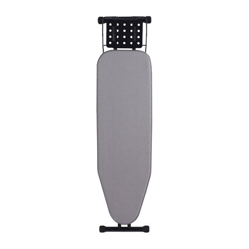 Jakeefud Deluxe Ironing Board with Heat Resistant Cover and Thicken Felt Pad, Heavy Sturdy Legs,Full Size Hanger Iron Board,Foldable (L-Grey)