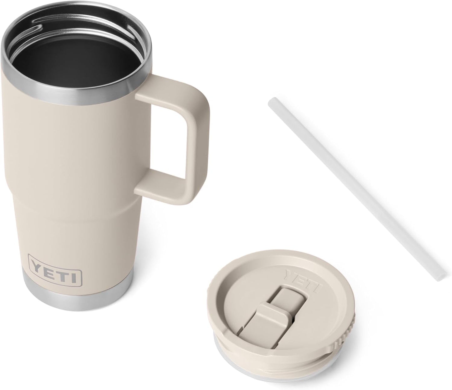 YETI Rambler 20 oz Travel Mug - Stainless Steel, Vacuum Insulated, Leakproof & Cup Holder Friendly