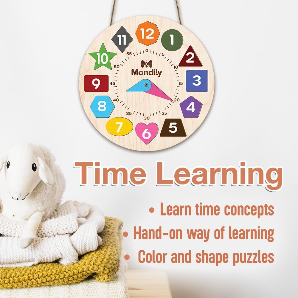 Skiennix Interactive Wooden Calendar for Kids Ages 3+ | Teach Seasons & Days | 12 x 15 Inches