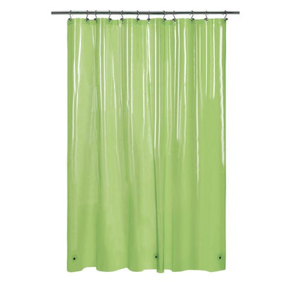 Barossa Design Extra Long Shower Curtain Liner with 3 Magnets - 72" x 84" XL, Waterproof PEVA Lightweight Shower Liner for Bathroom, PVC Free, Metal Grommets - Clear Green, 72x84