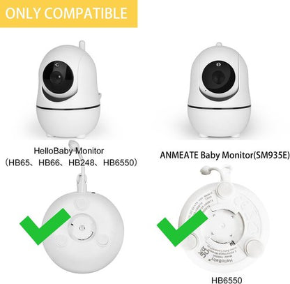 HelloBaby Flexible Baby Monitor Mount - Tool-Free Installation | Compatible with HB65, HB6550, HB6558, HB66, HB248 & ANMEATE SM935E/SM650