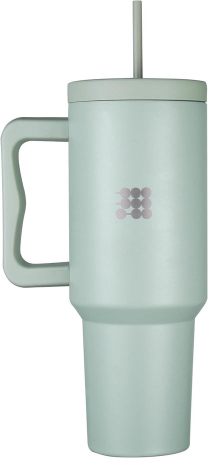 Cubitt Insulated Stainless Steel Tumbler - 40 oz with Handle & Straw Lid | Cupholder Friendly