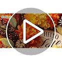 Fall Wreath for Front Door 24-Inch Autumn Harvest Wreath with Dahlias - Orange Variation