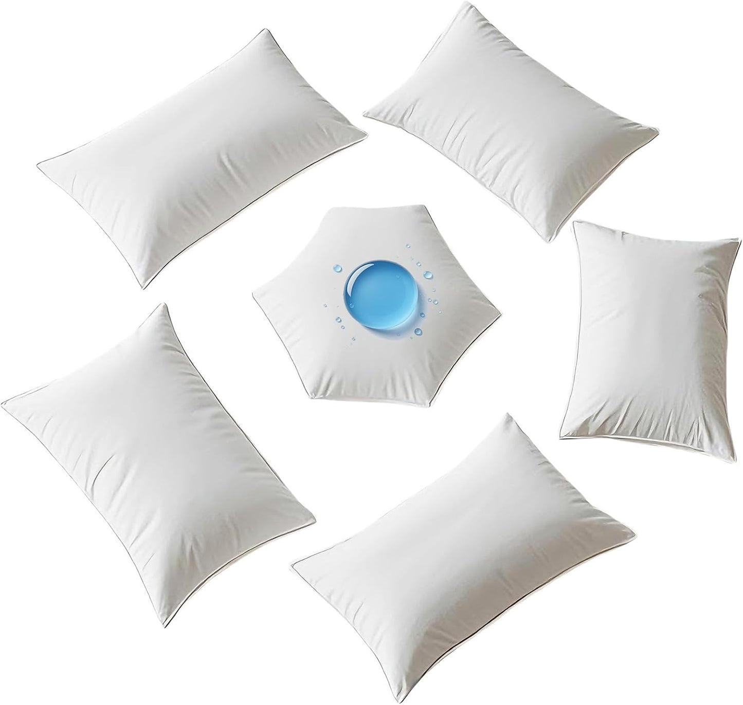 Skiennix Waterproof Pillow Protectors - Queen Size 20x28 Inches | 4 Pack, Soft & Cozy, Dust & Moisture Proof