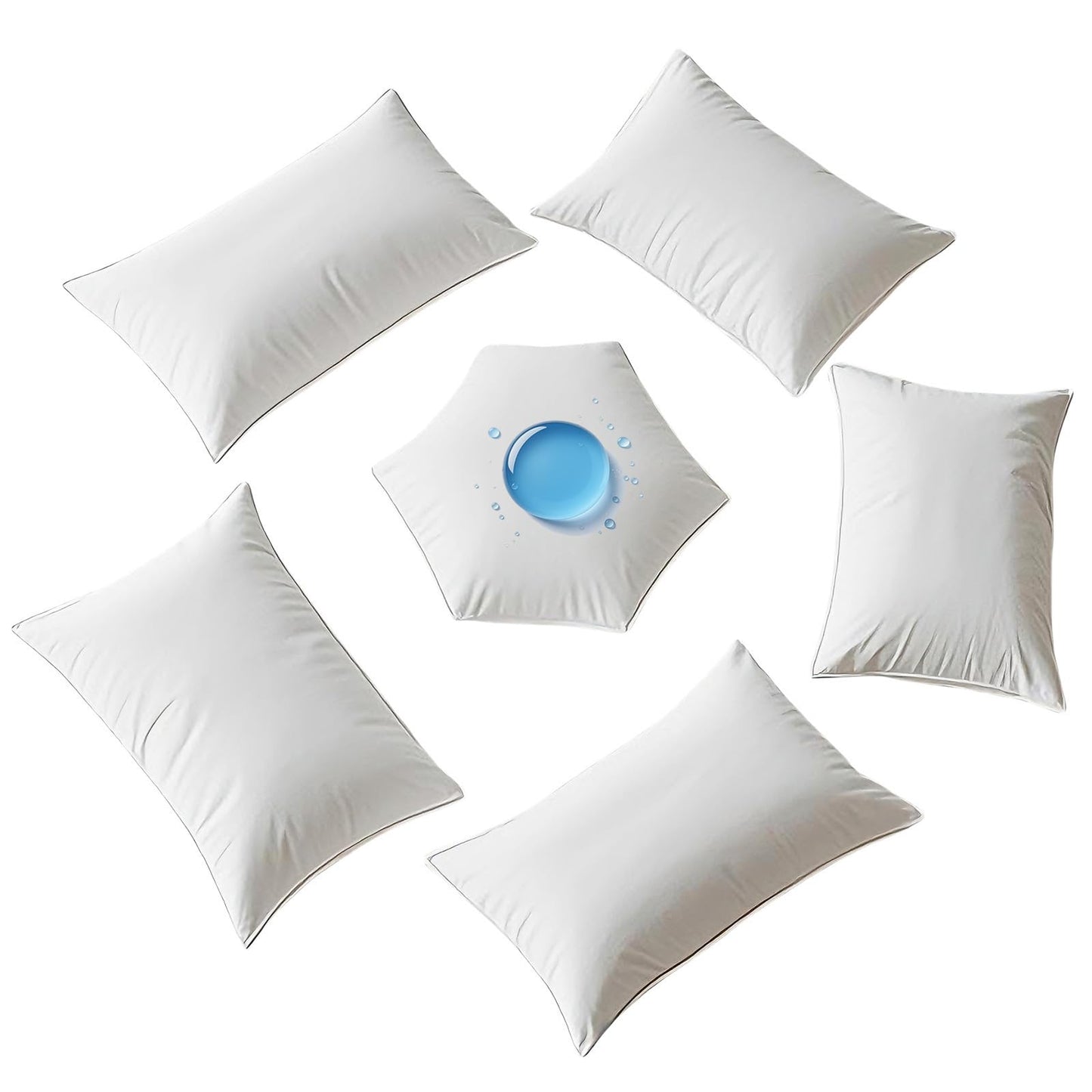 MOONVAN Waterproof Pillow Protectors Queen 20x28 Inches 4 Pack with Zipper Dust Proof Moisture Proof Sweat Proof Pillow Case Cover Protector Soft Cozy White