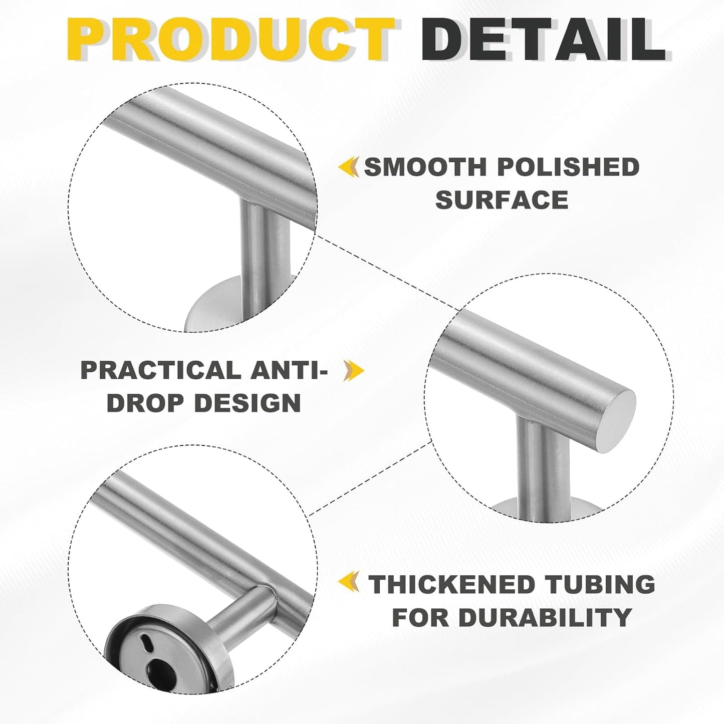 uxcell Stainless Steel Toilet Paper Holder - Rustproof Wall Mount Tissue Holder | 6.2-Inch Silver Design