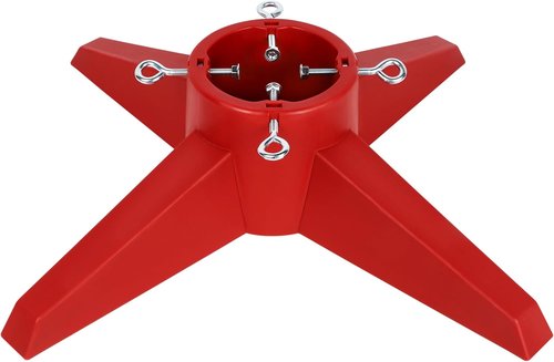 FORUP Christmas Tree Stand - Sturdy Base Holder for Real Trees | Red Color