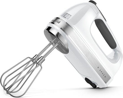 KitchenAid 9-Speed Hand Mixer - Versatile Mixing Power in Classic White