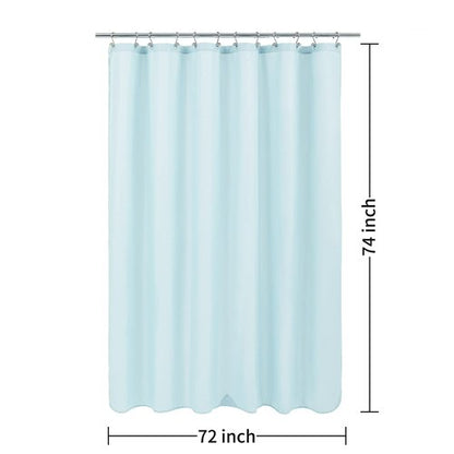 ALYVIA SPRING Long Fabric Shower Curtain Liner Waterproof - 72" x 74", Soft & Lightweight Longer Shower Curtain with 3 Magnets, Machine Washable - 72x74, Blue