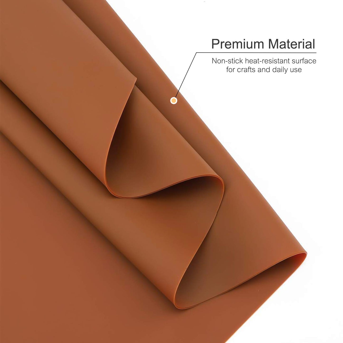 Monikami 23.6 by 15.7 Inch Extra Large Multipurpose Silicone Mat Placemats Kitchen Mat Countertop Protector Pastry Baking Mat Table Mat Non-Slip(Brown,2)