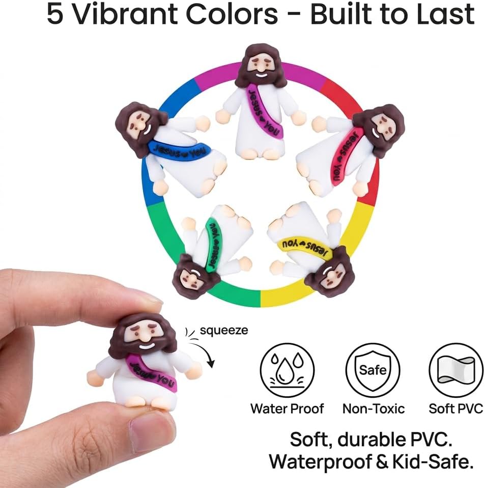 Mini Jesus Figurines by [Brand Name] - 100PCS Bulk Religious Gifts & Easter Egg Stuffers