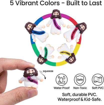 Mini Jesus Figurines by [Brand Name] - 100PCS Bulk Religious Gifts & Easter Egg Stuffers