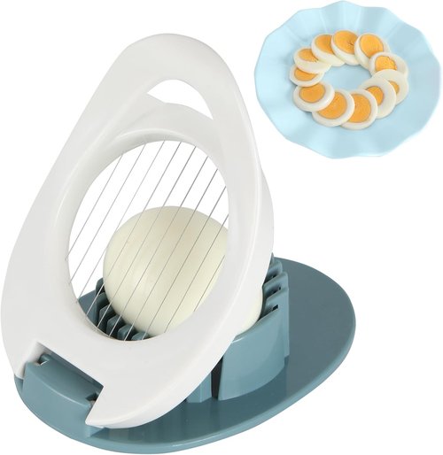 Egg Slicer & Dicer by [Brand Name] - Heavy Duty Stainless Steel Cutter for Hard Boiled Eggs & Soft Fruits