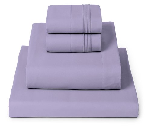 Mellanni King Sheets Set - 4 PC Iconic Collection Bedding - Hotel Luxury, Extra Soft, Cooling Bed Sheets - Wrinkle, Fade, Stain Resistant (King, Violet)