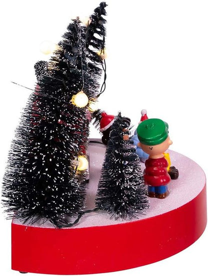 Kurt Adler 7-Inch Musical Peanuts Camper Scene - Battery-Operated Table Decoration