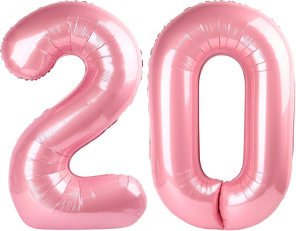 Pearl Pink 40-Inch Number Balloons by [Brand Name] - Perfect for Birthdays, Anniversaries & Proposals