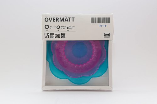 Ikea OVERMATT Silicone Food Lids, Set of 3, Multi-Colour