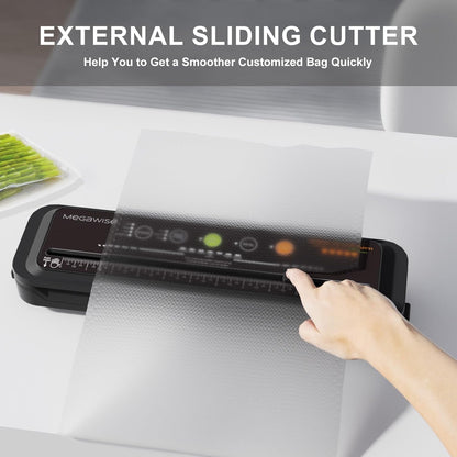 MegaWise Vacuum Sealer Machine - Powerful One-Touch Automatic Food Preservation System