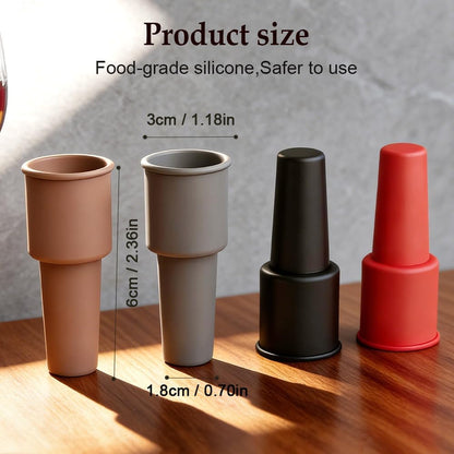 Silicone Wine Stopper for Wine Bottles, 2025 New Wine Stoppers for Wine Bottles, Seal Bottle Cover for Beer Champagne, Glass Bottle Sealer Covers Wine Stoppers for Home Use (12, No Handle)