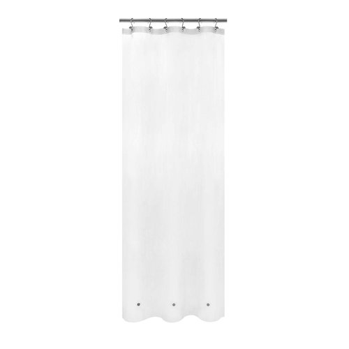 Barossa Design Frosted Stall Shower Curtain Liner with 3 Magnets - 36" x 72", Waterproof PEVA Shower Liner for Small Bathroom Stall, PVC Free, Metal Grommets - Frost, 36X72