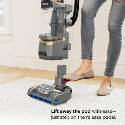 Shark Upright Vacuum Cleaner - Rotator Lift-Away with No Hair Wrap & HEPA Filter | Lightweight, Bagless, Silver