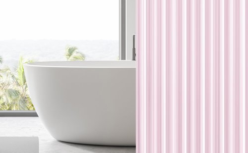 EHZNZIE Shower Curtain Liner Light Weight PEVA, Shower Liner 72x72 Inches, Waterproof, No Chemical Smell with 12 Rust Proof Metal Grommets for Bathroom Shower Curtain, Pink