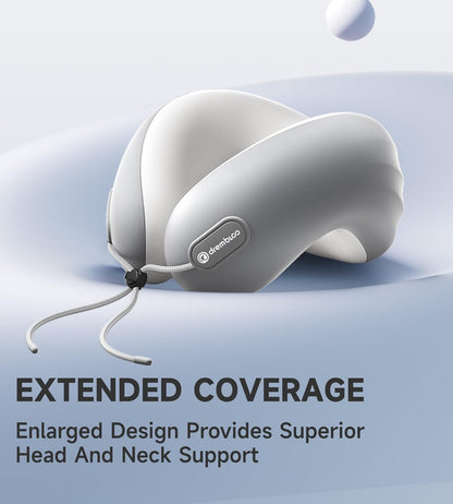 Skiennix Neck Pillow - CertiPUR-US® Memory Foam Cooling Travel Pillow | Adjustable & Breathable Design