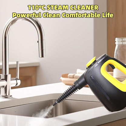 Handheld Steam Cleaner with 9 pcs Accessories Multi Surface Steam Cleaner for Home 530ml Natural Multi Purpose Steamer for Cleaning Grime, Grease，Floor, Upholstery, Grout and Car