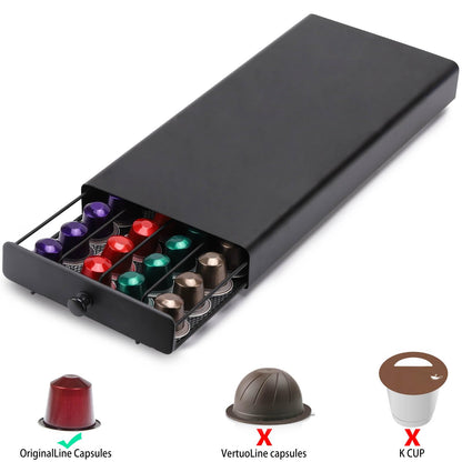 Coffee Pod Storage Drawer Holder, 40 Capsule Capacity - Only For OriginalLine