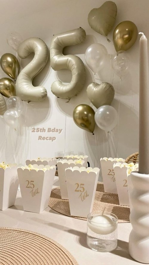15 Inch Cream Foil Number Balloons by [Brand Name] - 40 Inch 15th Birthday Decorations