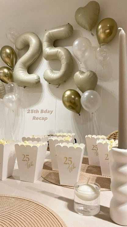 15 Inch Cream Foil Number Balloons by [Brand Name] - 40 Inch 15th Birthday Decorations