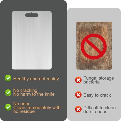 Tivano Cutting Board, Tivano Titanium Cutting Boards for Kitchen, Knife-Friendly Cutting Boards Double Sided Easy to Clean (15.3 x 11 in)