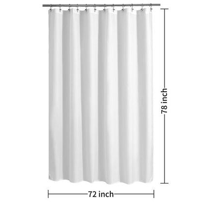 ALYVIA SPRING Long Fabric Shower Curtain Liner Waterproof - 72" x 78", Soft & Lightweight Long Shower Curtain with Magnets, Machine Washable - 72x78, White