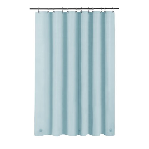 Light Blue Shower Curtain Liner - Premium PEVA Shower Liner for Bathroom, BPA & PVC Free, No Chemical Smell, Lightweight Standard Size Bath Curtain with 3 Magnets, Metal Grommets - Light Blue