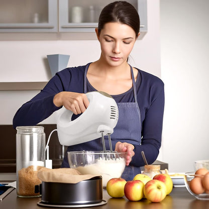 Skiennix 5-Speed Electric Hand Mixer - Portable & Lightweight with Whisk and Traditional Beaters, 120 Watts