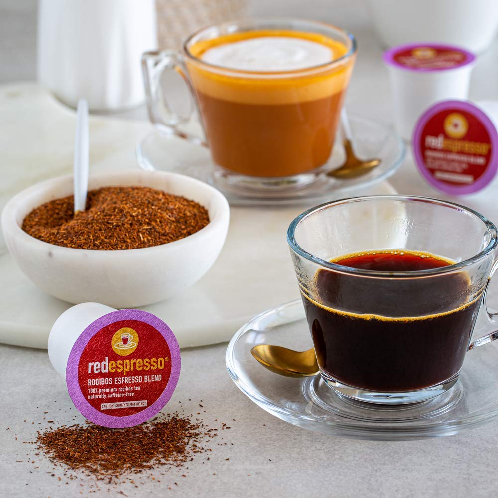 red espresso - Rooibos Tea K-Cups - Compatible With All Keurig Brewers - Natural, Antioxidant, Caffeine-Free, Pure Red Tea (12 K-Cups)