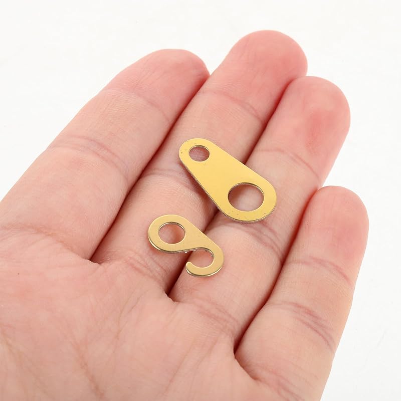 Metal Clock Chain Tabs with Swivel Loop - 4Pcs for Grandfather Clocks