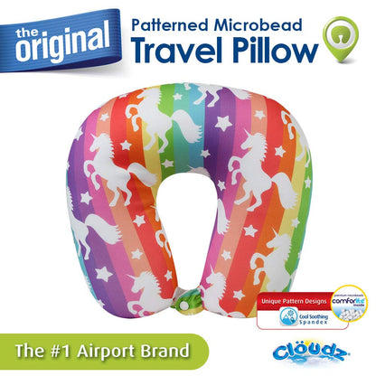 Cloudz Patterned Microbead Travel Neck Pillows - Unicorn