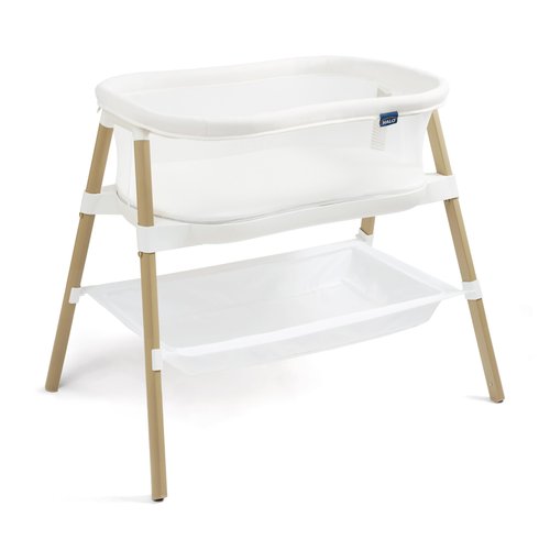 HALO® BassiNest® Essential Sleeper – Portable Baby Bassinet with Breathable Mesh Sides, Storage Shelf & Easy Assembly – Lightweight, Space-Saving Bedside Crib for Newborns
