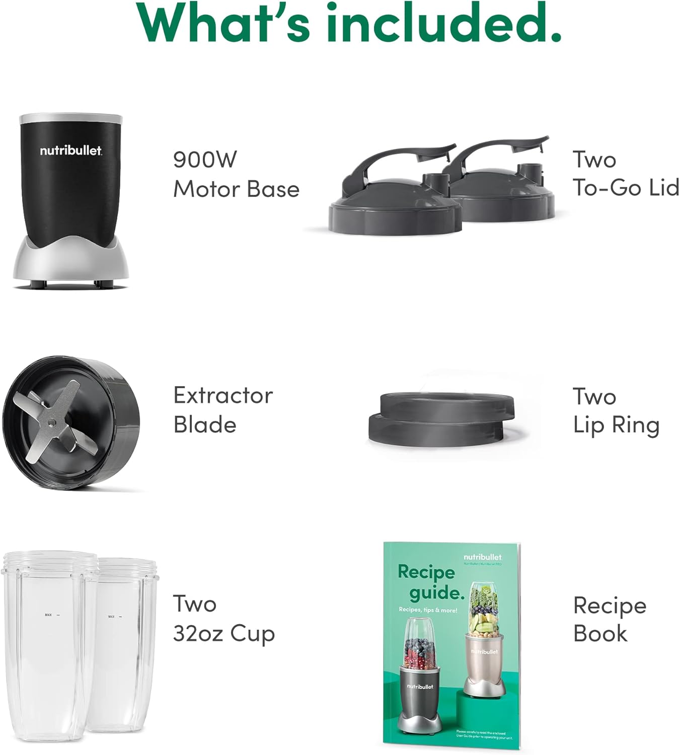 NutriBullet Pro 13-Piece Blender Set - Powerful 900W Motor in Sleek Onyx Black