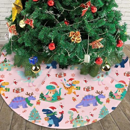 Jurassic Dinosaur Christmas Tree Skirt - 30 Inches Holiday Decor