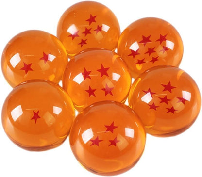 Skiennix Collectible Crystal Acrylic Glass Balls - 7 Stars Design, 76MM (3 in) Diameter, Gift Box Included