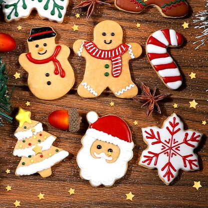 Christmas Cookie Cutter Set 18 Pcs Holiday Baking Molds Santa Tree Snowflake