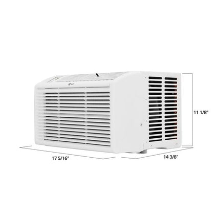 LG 6,000 BTU Window Air Conditioner, 115V, Cools 250 Sq.Ft. for Bedroom, Den, Living Room, Quiet Operation, with Remote, 2 Cooling & Fan Speeds, 2-Way Air Deflection, Auto Restart, White