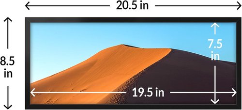 LaVie Home 8x20 Picture Frame - Classic Black Wall Display Frame with HD Plexiglas | Vertical & Horizontal Use